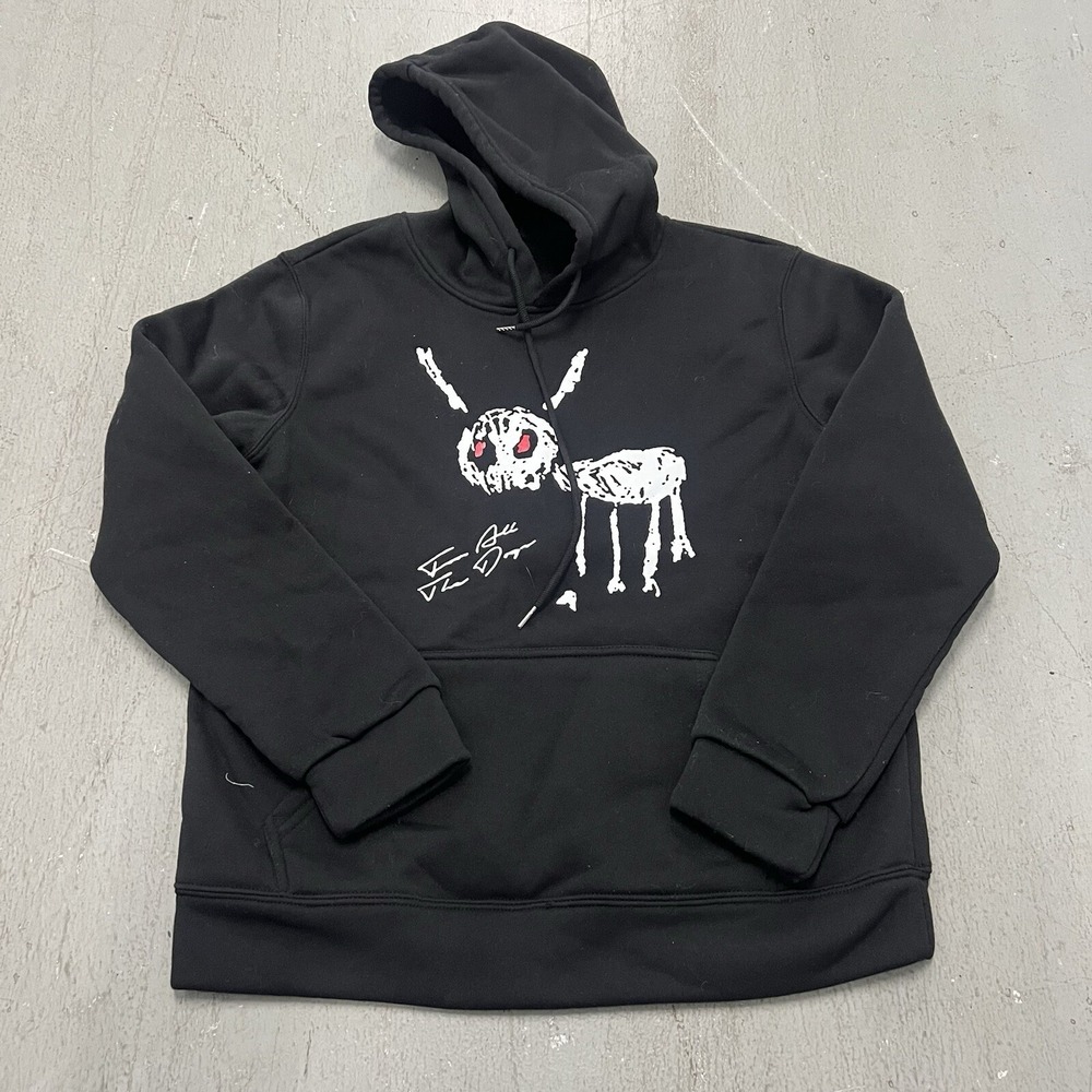 For All the Dogs Black Back‎ Print Hoodie Drake Unisex Size Small